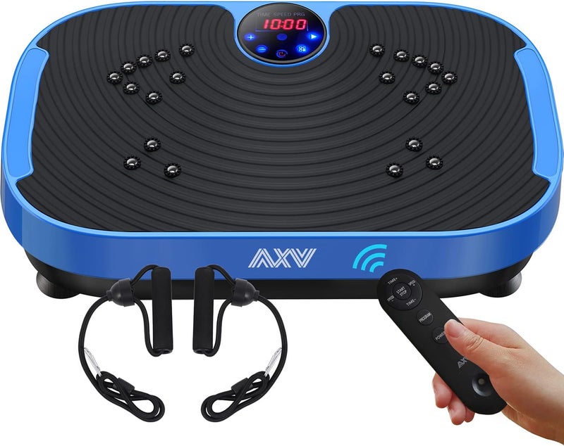 AXV Vibration Plate Exercise Machine Whole Body Workout Vibrate Fitness Platform Lymphatic Drainage Machine for Weight Loss Shaping Toning Wellness Home Gyms Workout - Image 1